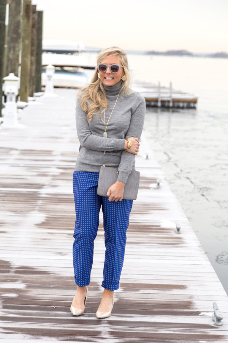 blue silk pants outfit