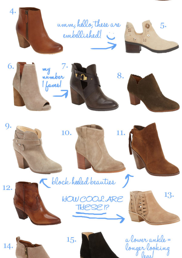 ULTIMATE Bootie Round Up for Fall!